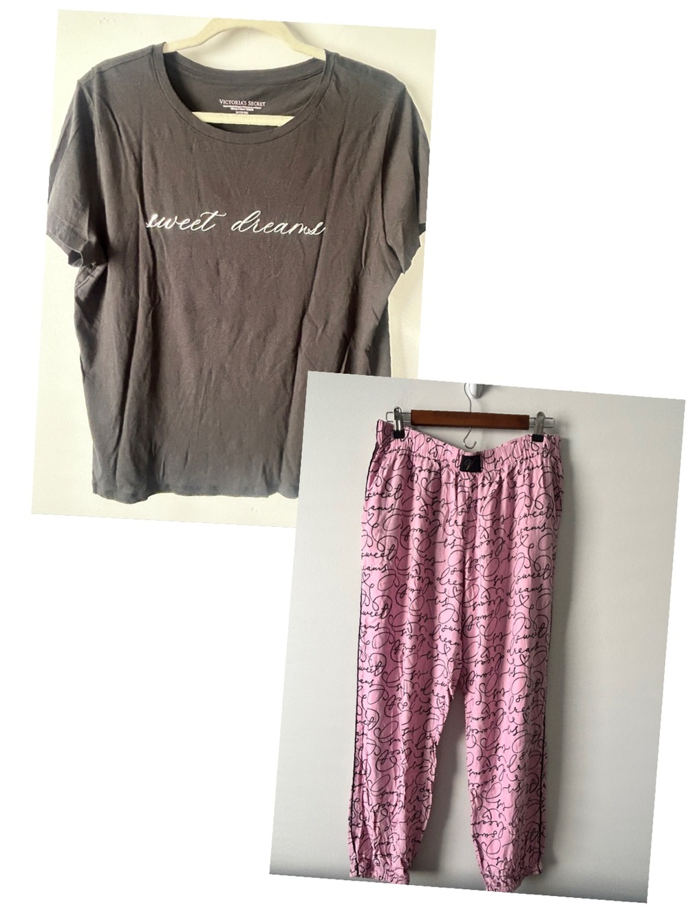 Victoria's Secret Sweet Dreams' PJ set Tee with Pink Script Lounge Pants